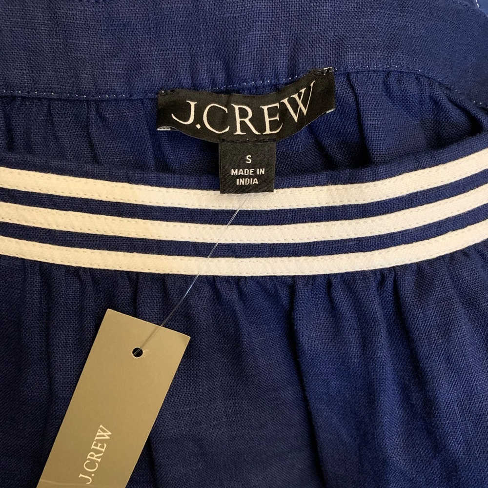 J. Crew Square-Neck Sailor Top. Linen. NWT - Picture 3 of 5